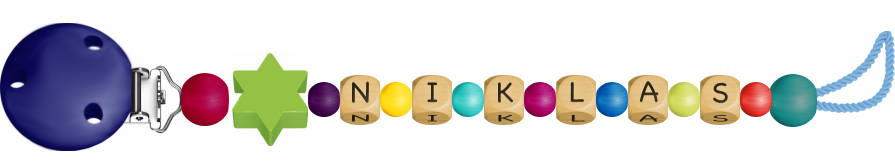 personalisierte Schnullerkette