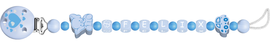 personalisierte Schnullerkette